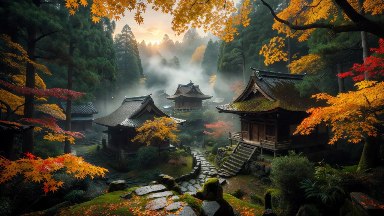 高野山の山上寺院集落と杉並木